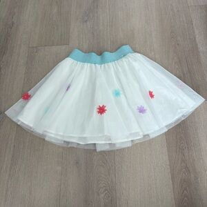 American Girl Tulle Skirt 10 12 White Teal Blue Medium Mesh Flower Tutu Fandom